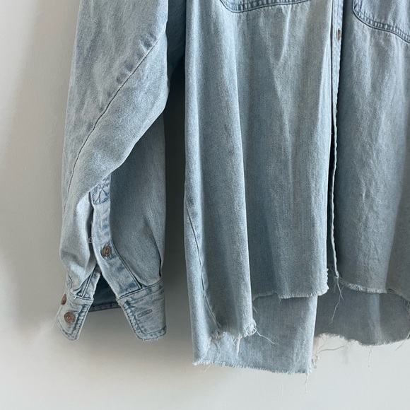 Vintage Light Blue Denim Shirt - Picture 2 of 4